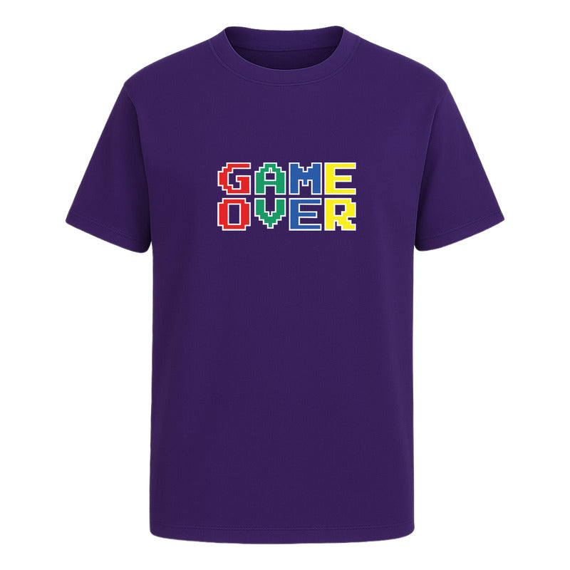 Playera "Game Over" Gamer Retro 8 Bits - Hombre
