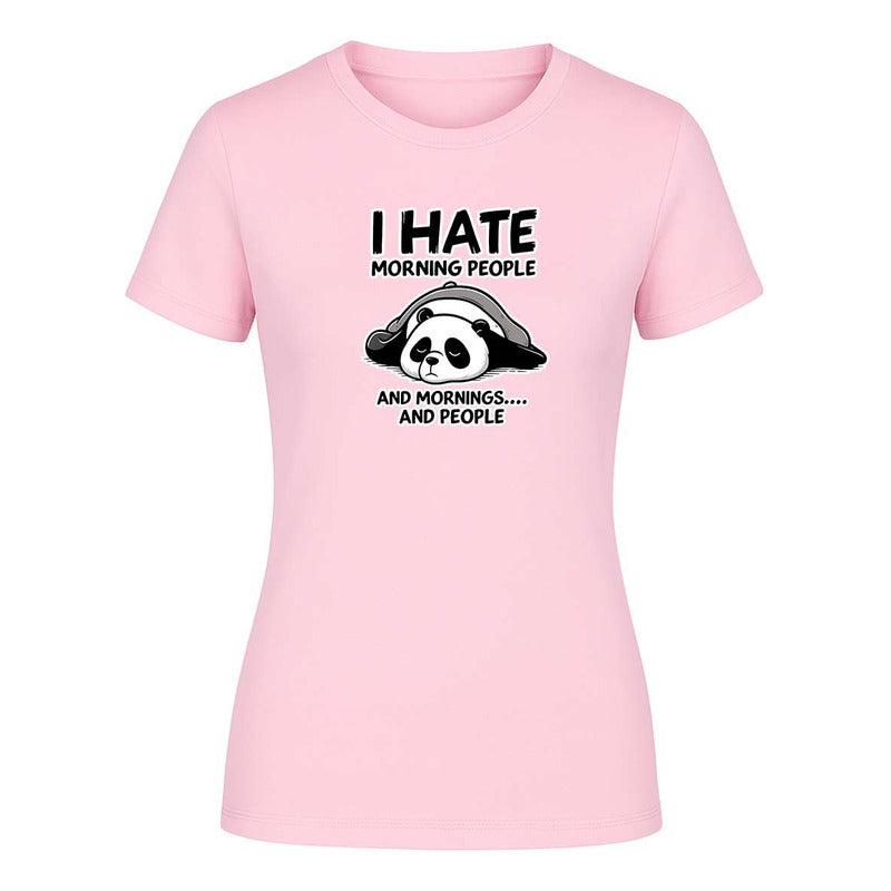 Playera "I Hate Morning People" Panda - Dama