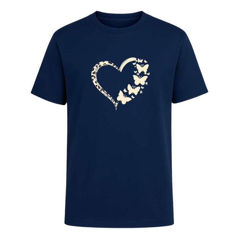 Playera Corazón Con Mariposas Regalo Pareja Y Amor Unisex