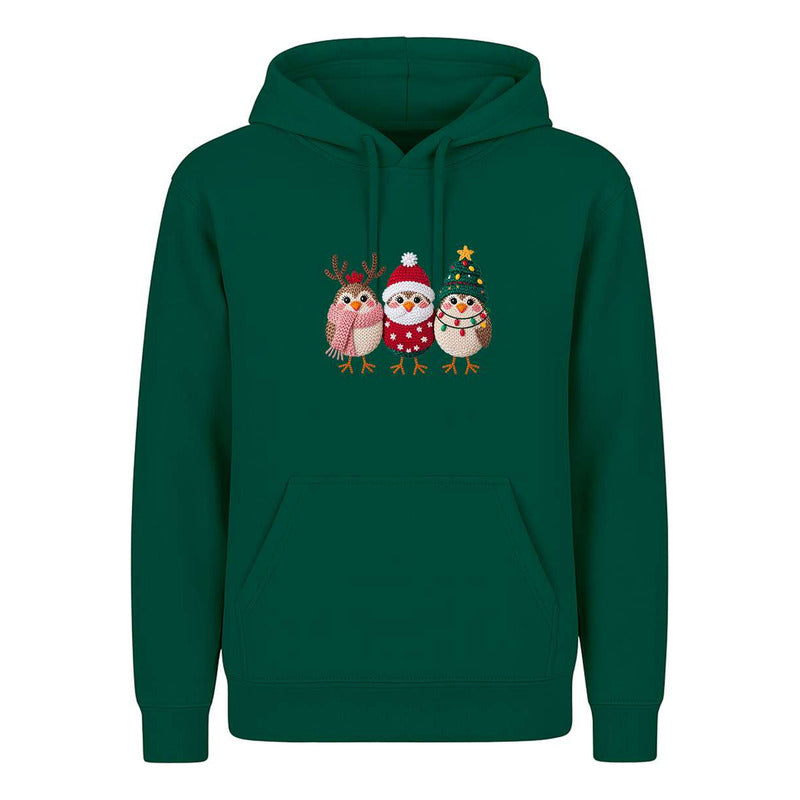 Sudadera Pajaritos Navideños Reno Santa Árbol Regalo Unisex