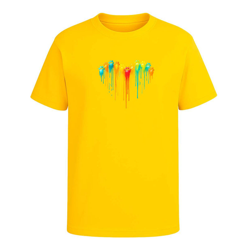 Playera "Corazón Huellitas" Mascotas - Hombre
