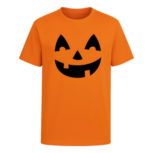 Playera disfraz de calabaza unisex para Halloween, de la marca KreaLab, con diseño de calabaza para noche de brujas.