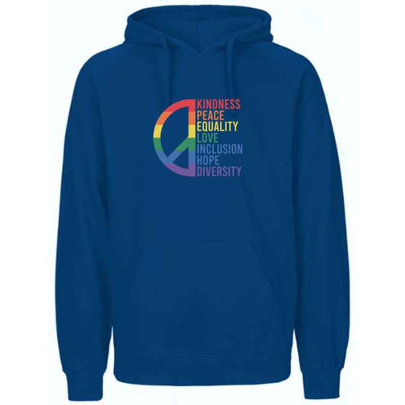 Sudadera Lgbt+ Orgullo Gay Paz Y Valores Hoodie Unisex