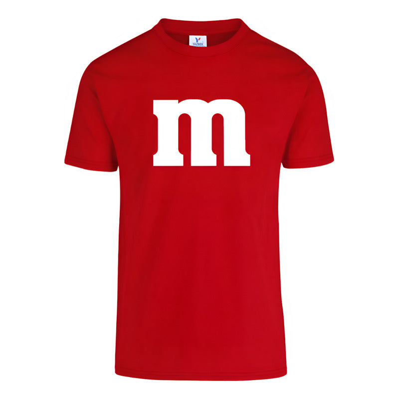Playera para caballero KreaLab con logo de M&M, diseño nuevo y casual, tela cómoda y moderna en colores vibrantes.
