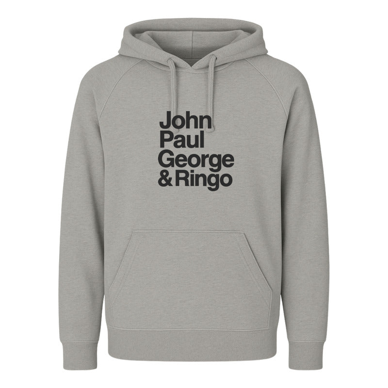 Sudadera Beatles Nombres John Paul George Ringo Unisex
