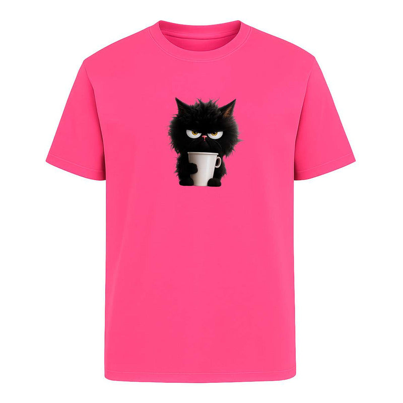 Playera "Gato Enojado Con Café" - Hombre
