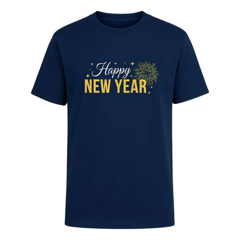 Playera Happy New Year Fuegos Artificiales Fiesta Unisex