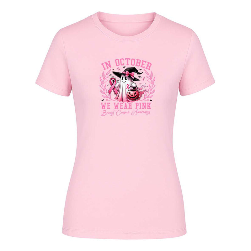 Playera Cancer De Mama Fantasma Octubre Rosa Apoyo De Dama