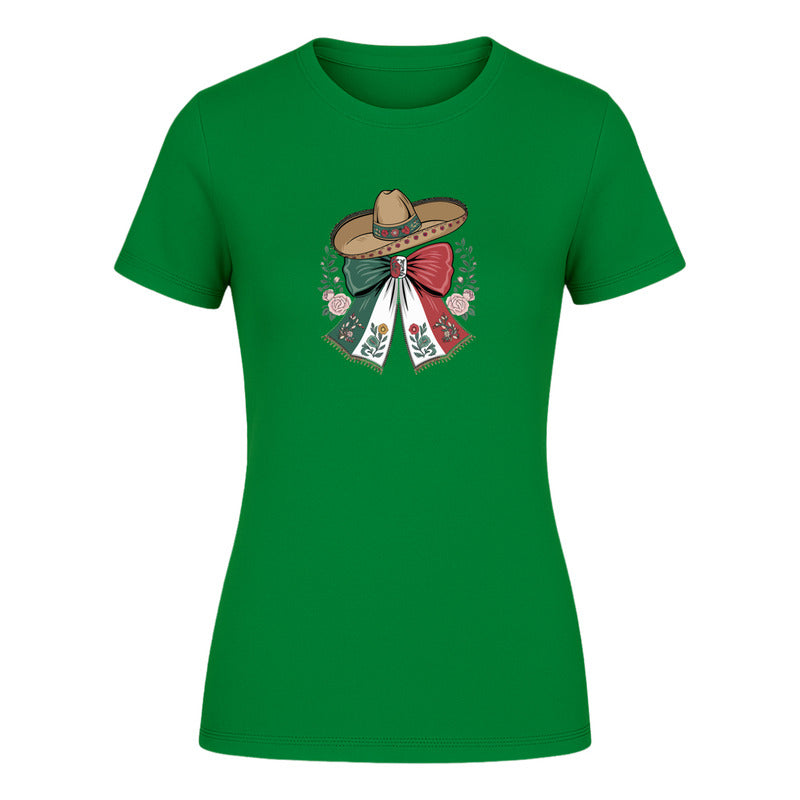 Playera "Listón Mexicano y Sombrero Charro" - Dama