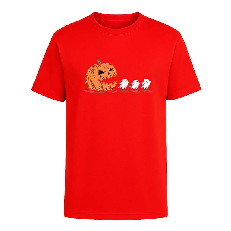 Playera Halloween Infantil Calabaza Fantasmas Estilo Pacman