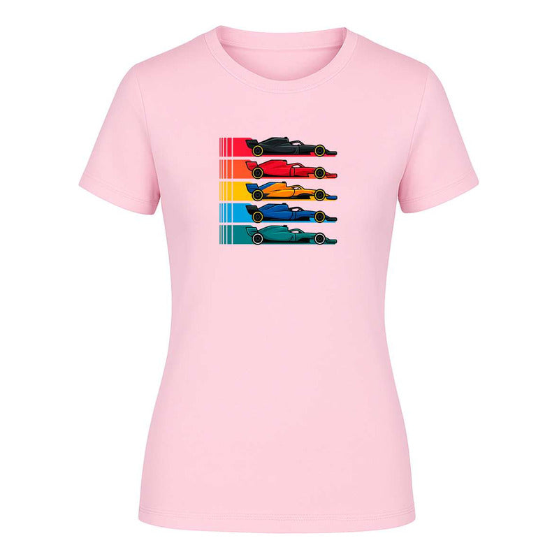 Playera "Autos de Carrera" Estilo Fórmula - Dama
