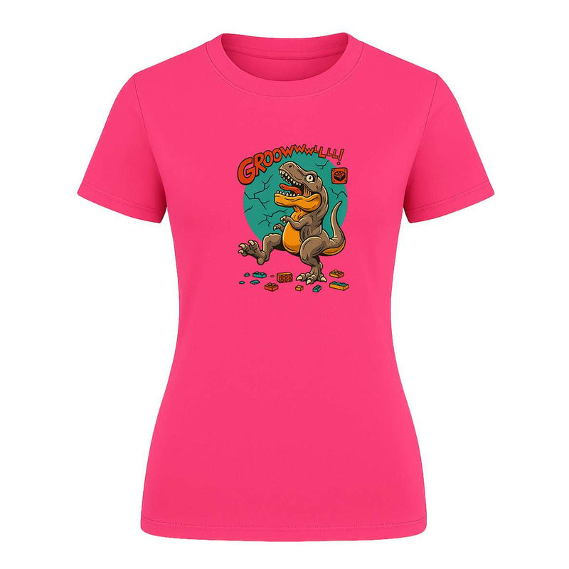 Playera "Dinosaurio Bloques" Divertida - Dama