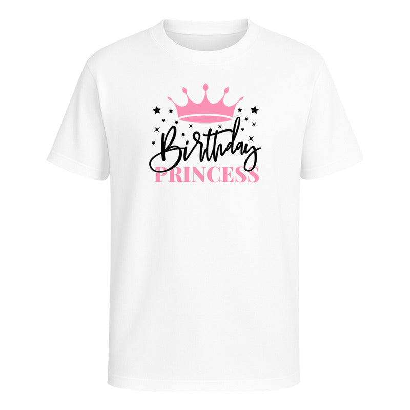Playera Birthday Princess Corona Estrellas Cumpleaños