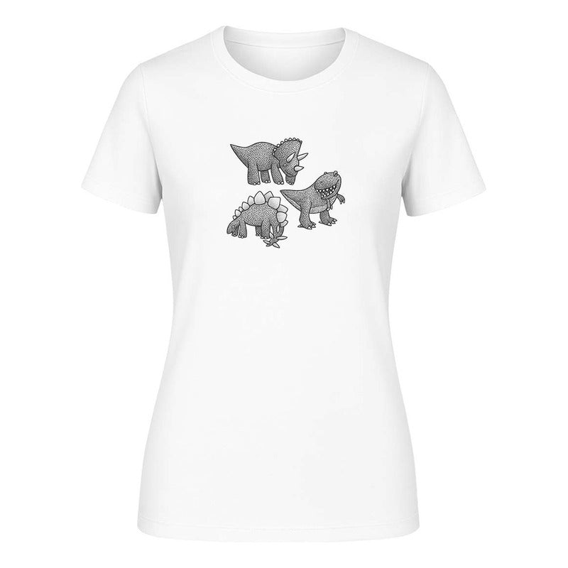 Playera "Dinosaurios" Triceratops Stegosaurio T-Rex - Dama