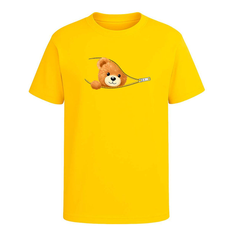 Playera Osito En Cierre Kawaii Tierno Divertida Infantil