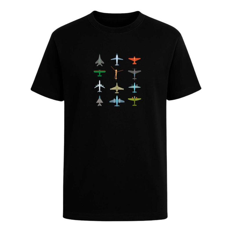 Playera infantil KreaLab con diseño de aviones, colección Pilotos, ideal para fans y regalo para niños.