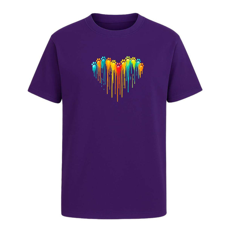 Playera "Corazón Huellitas" Mascotas - Infantil