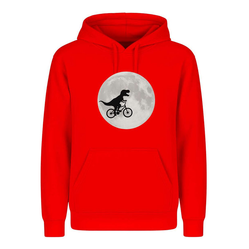 Sudadera Dinosaurio En Bicicleta Luna Divertida Cultura Pop