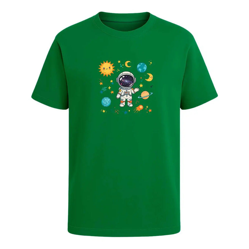 Playera Astronauta Kawaii Sistema Solar Divertida Unisex