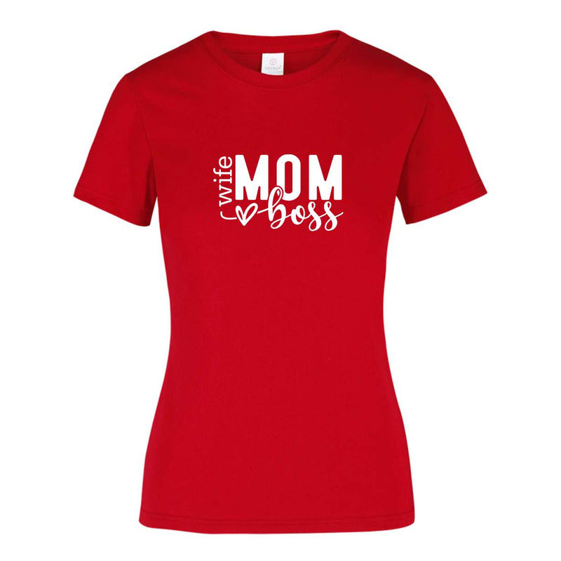 Playera Mamá Regalo Día Madres Wife Mom Boss Moda Casual