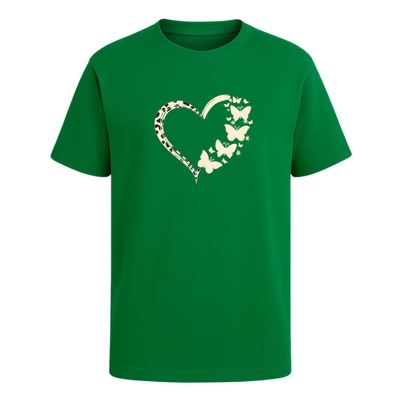 Playera Corazón Con Mariposas Regalo Pareja Y Amor Unisex
