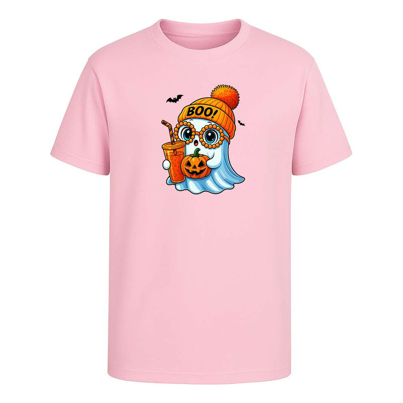 Playera Fantasma Gorro Calabaza Kawaii - Infantil