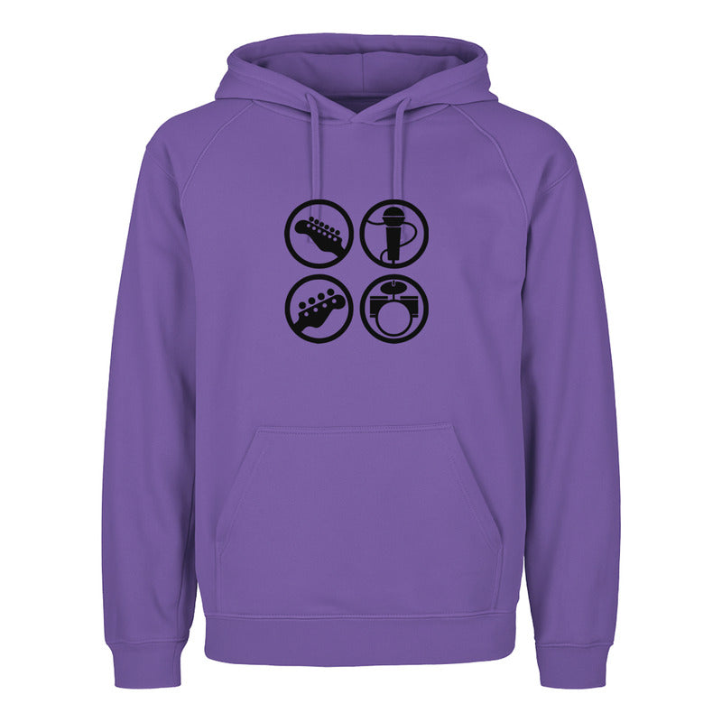 Sudadera Instrumentos Musicales Para Músico Unisex Rockero