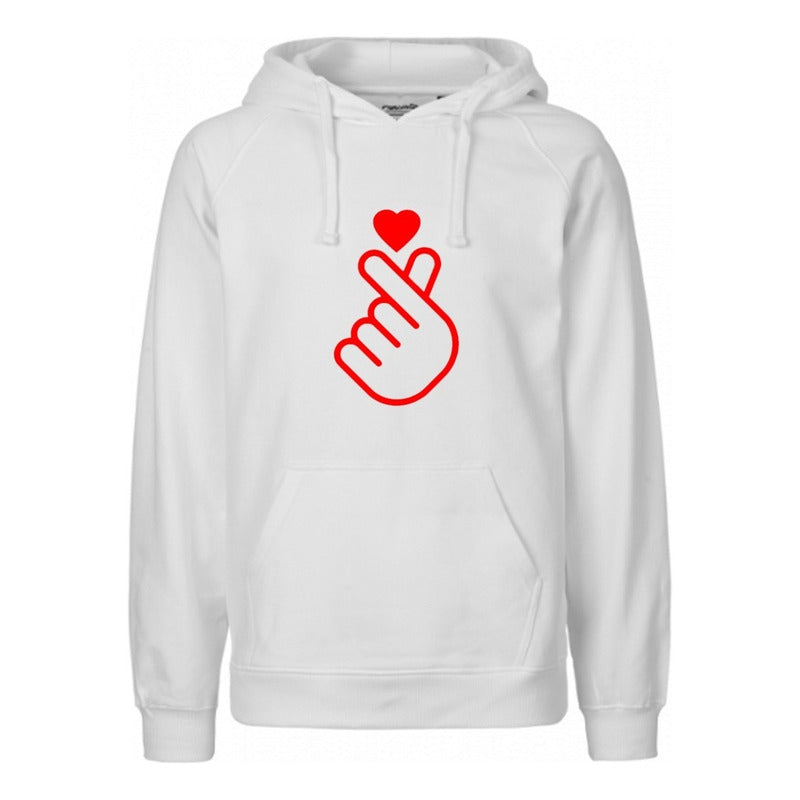 Sudadera Corazón Coreano K-pop Dedos Hoodie Dama