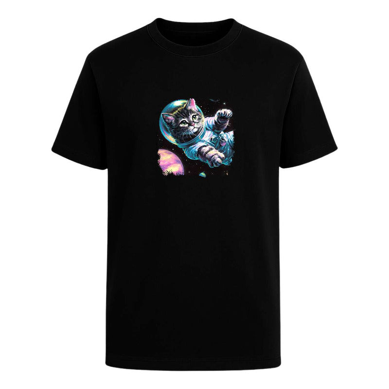 Playera Gato Astronauta Galaxia - Infantil