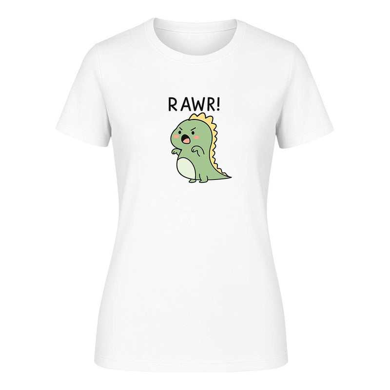 Playera "Rawr" Dinosaurio Kawaii - Dama