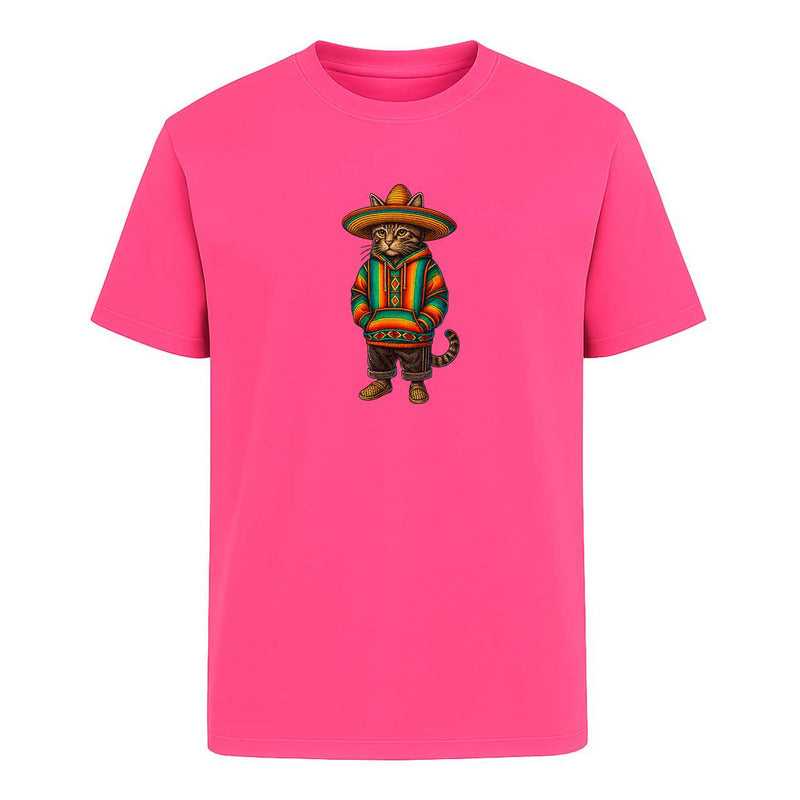 Playera Gato Con Sombrero Mexicano Poncho Divertida Unisex