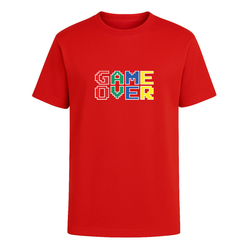 Playera "Game Over" Gamer Retro 8 Bits - Hombre