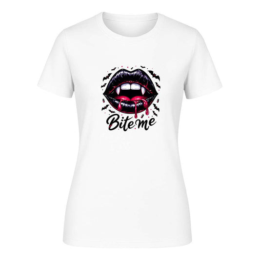 Playera "Bite Me" Labios de Vampiro - Dama