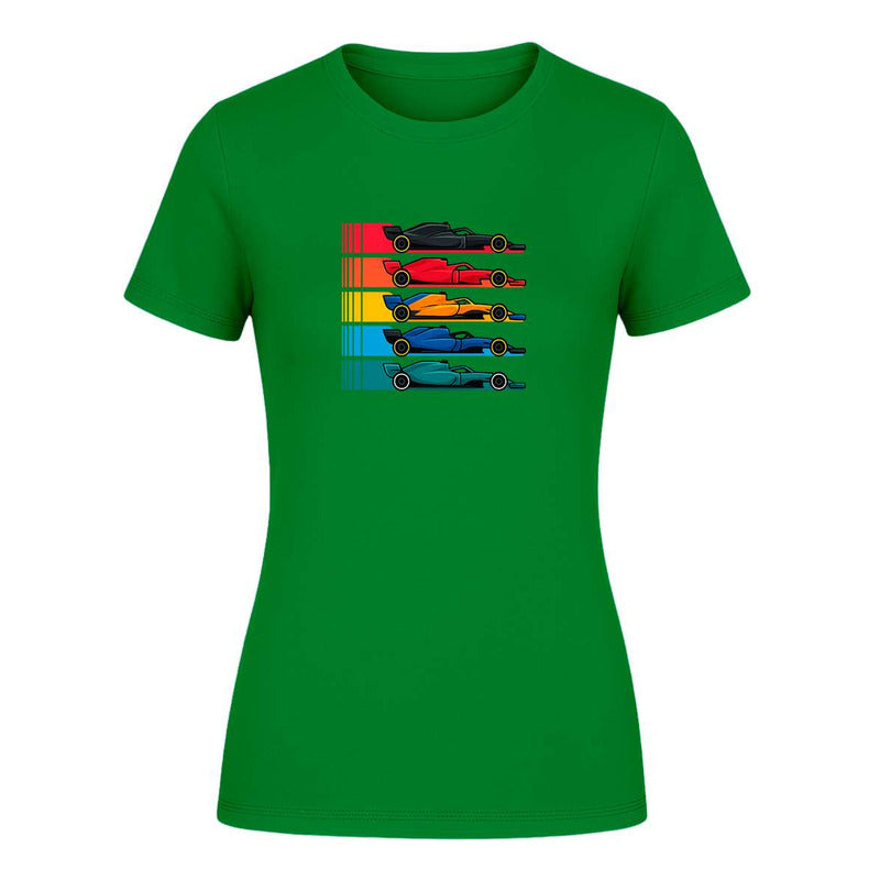 Playera "Autos de Carrera" Estilo Fórmula - Dama