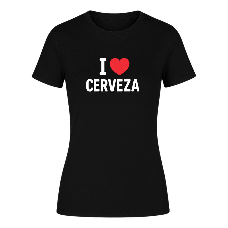 Playera "I Love Cerveza" - Dama