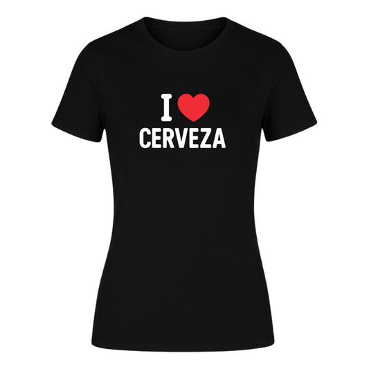 Playera "I Love Cerveza" - Dama