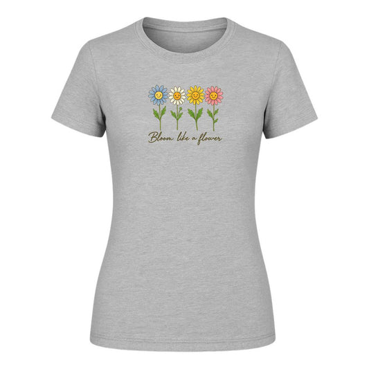 Playera "Bloom Like A Flower" Floral - Dama