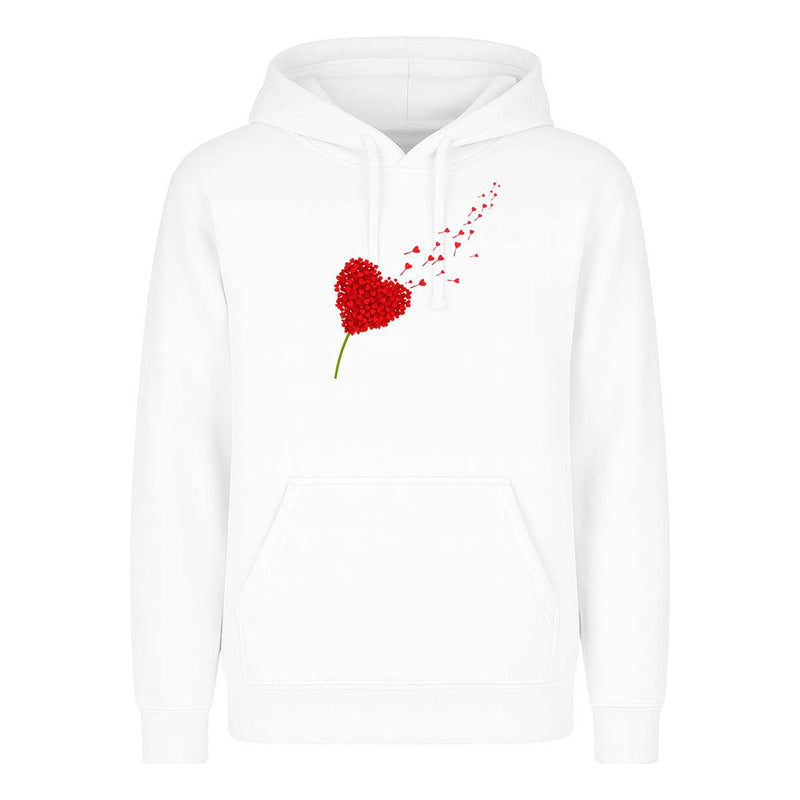 Sudadera Corazón Flor Pétalos Amor Romántica Pareja Unisex