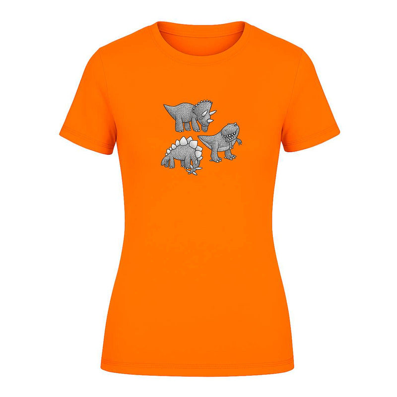 Playera "Dinosaurios" Triceratops Stegosaurio T-Rex - Dama