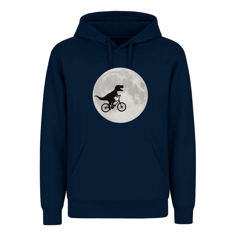 Sudadera Dinosaurio En Bicicleta Luna Divertida Cultura Pop