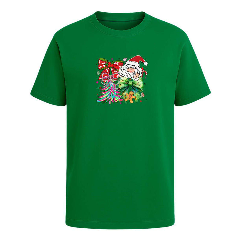 Playera Santa Árbol Navideño Listones Galleta Regalo Unisex