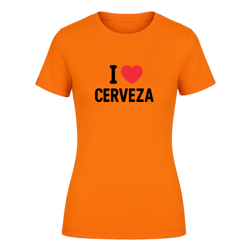 Playera "I Love Cerveza" - Dama