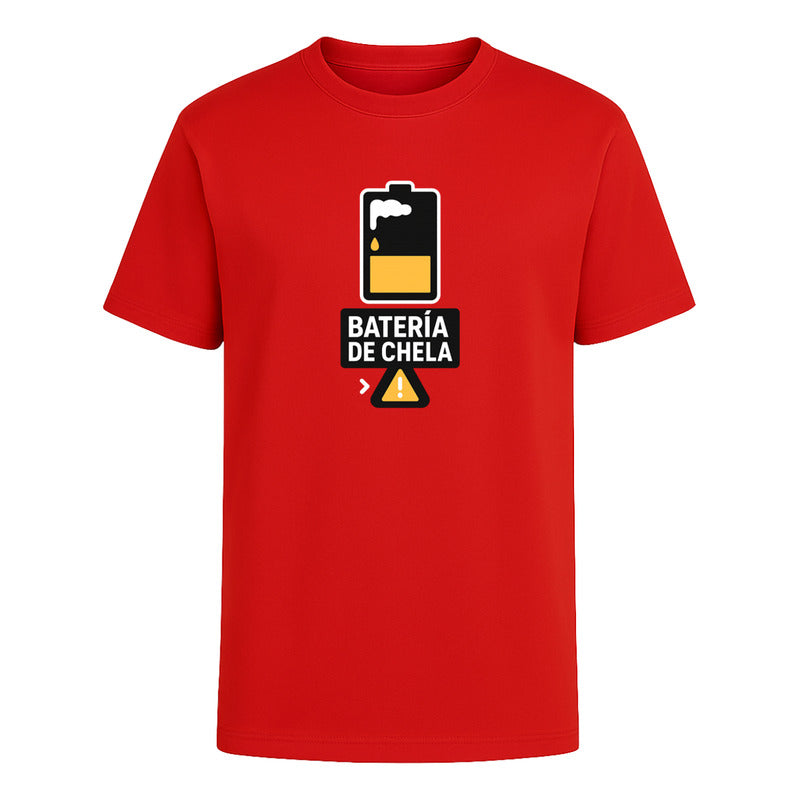 Playera "Batería de Chela" Humor - Hombre