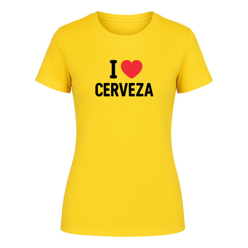 Playera "I Love Cerveza" - Dama