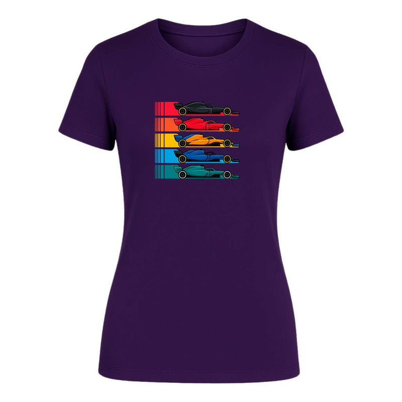Playera "Autos de Carrera" Estilo Fórmula - Dama