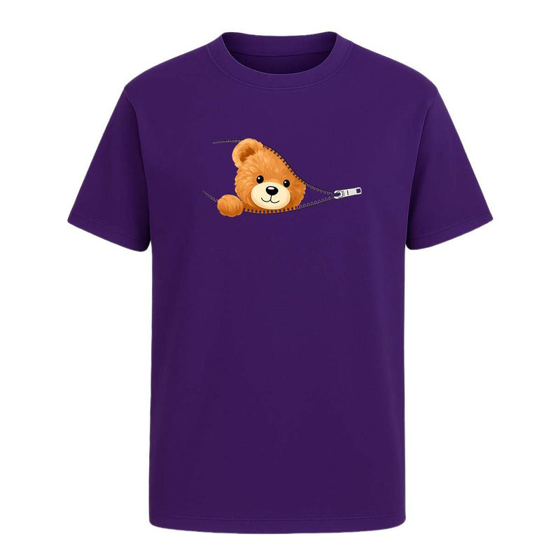 Playera Osito En Cierre Kawaii Tierno Divertida Infantil
