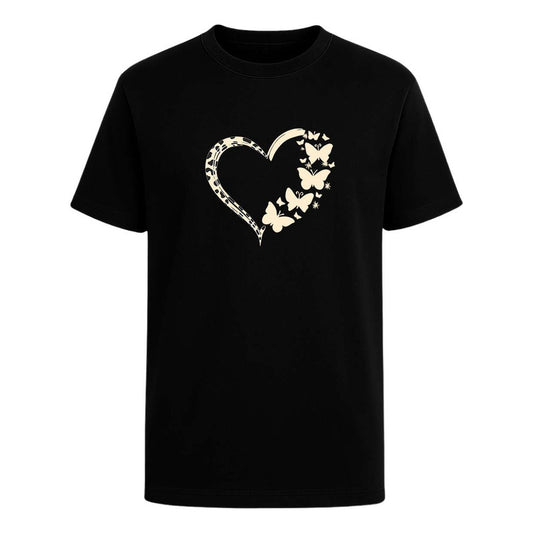 Playera Corazón Con Mariposas Regalo Pareja Y Amor Unisex