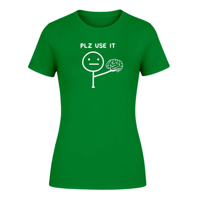 Playera "Plz Use It" Frase Sarcasmo - Dama