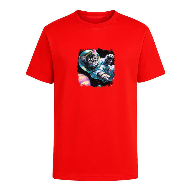 Playera Gato Astronauta Galaxia - Infantil