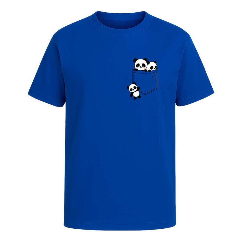Playera "Pandas En Bolsillo Kawaii" - Infantil